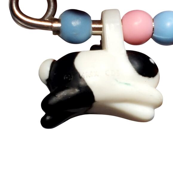 Hallmark Safety Pin Easter Bunny Rabbits Carrot & Beads Brooch 3" Vtg - Picture 3 of 6